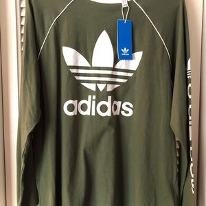 Adidas Women’s XL Sage Olive Green Long Sleeve tshirt NWT New Athletic  Top